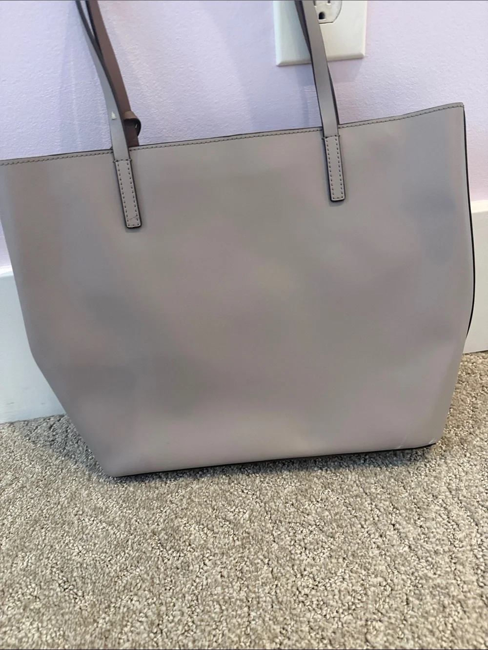 kate spade Leather Tote in Dusty Mauve with Bow Accent
